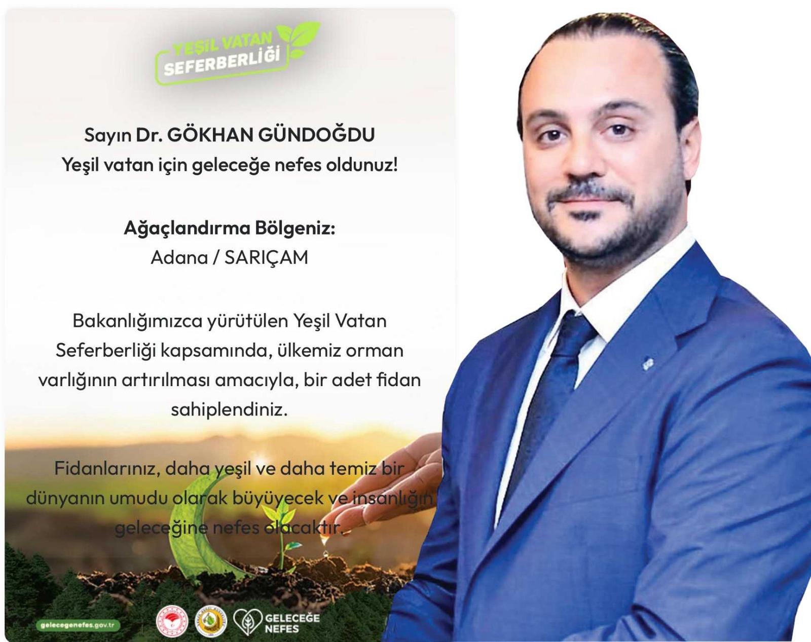 Dr. Gündoğdu'dan Yeşil Vatan'a destek!