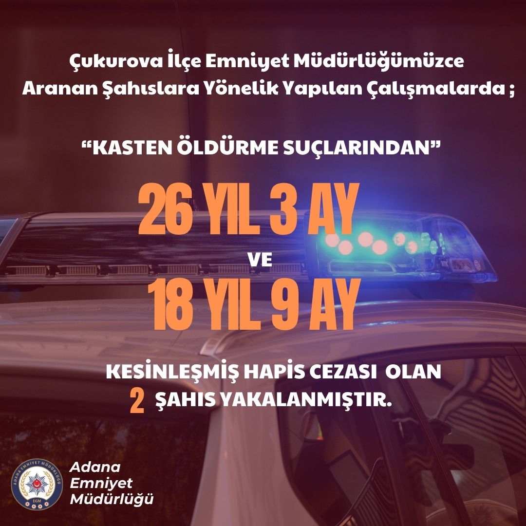 Adana’da firari avı: Katiller kıskıvrak yakalandı