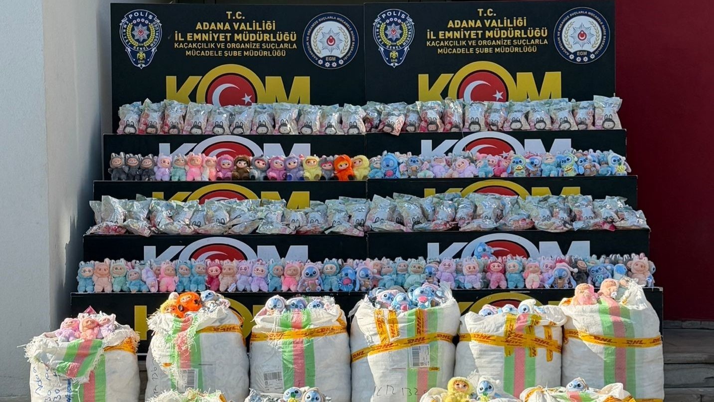 Adana’da 2 bin 605 gümrük kaçağı "Labubu" oyuncak ele geçirildi