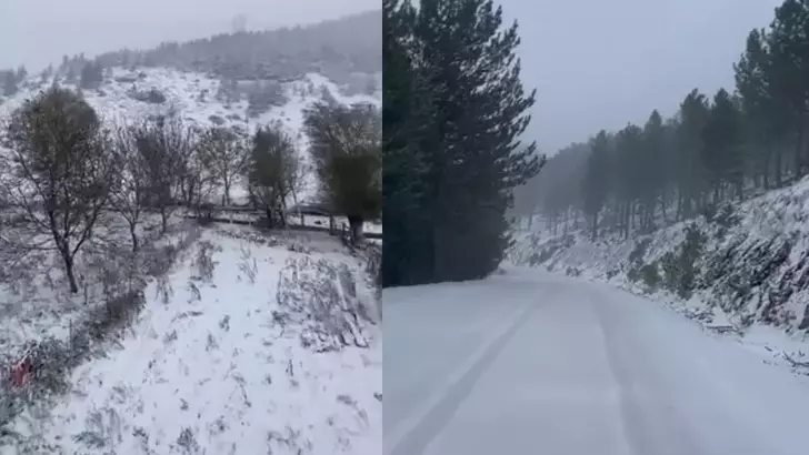 Adana’nın yüksek kesimlerinde mevsimin ilk karı yağdı