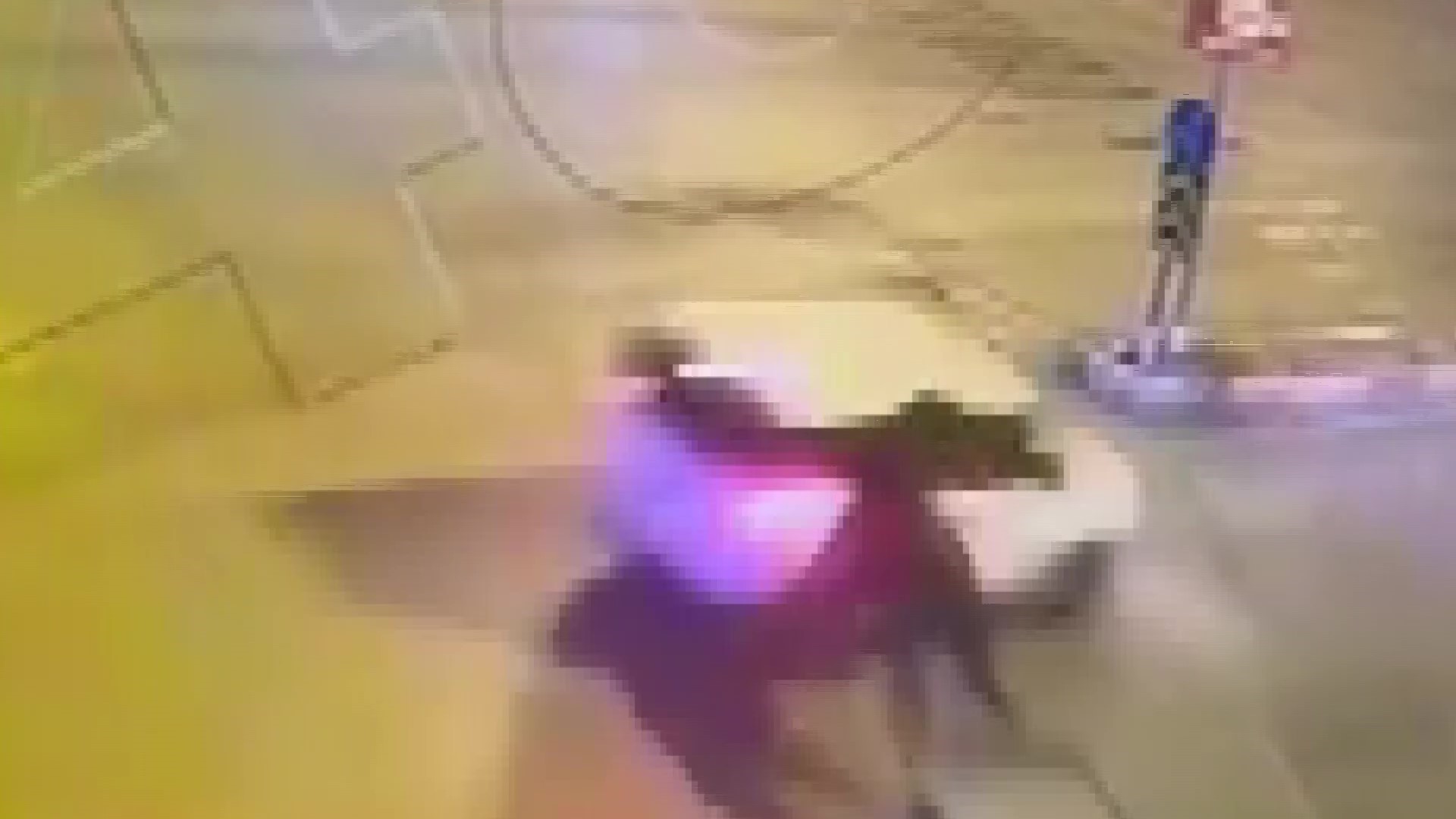 Başıboş at, araca çarptı