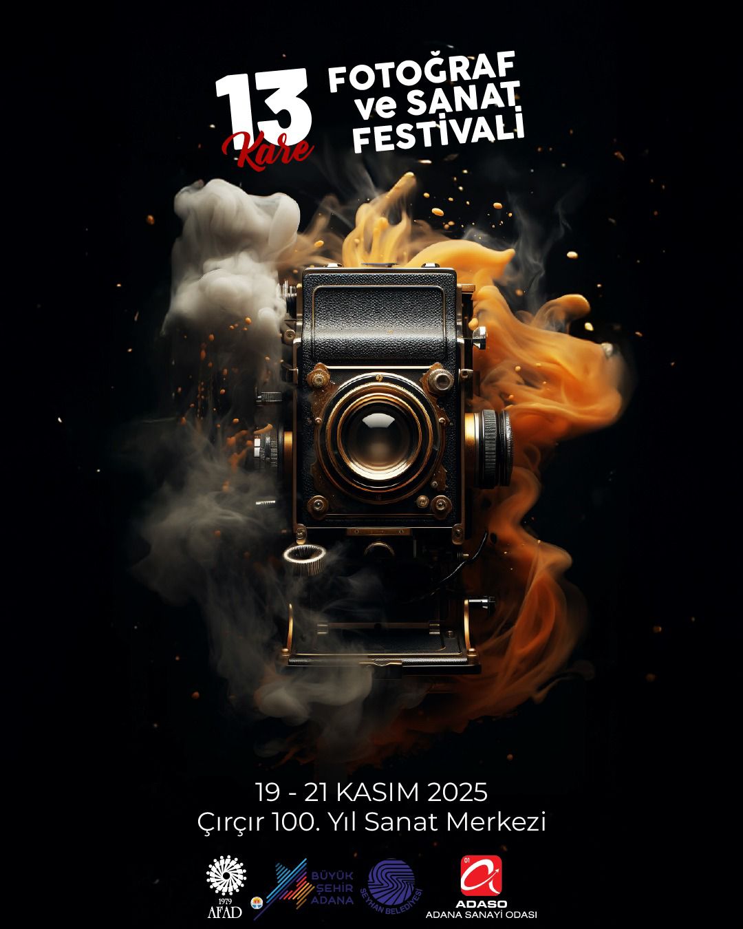 13 Kare Fotoğraf ve Sanat Festivali 2025, 19–21 Kasım’da Adana’da başladı