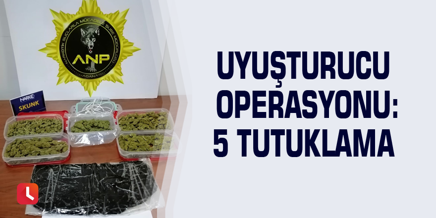 Uyuşturucu operasyonu: 5 tutuklama