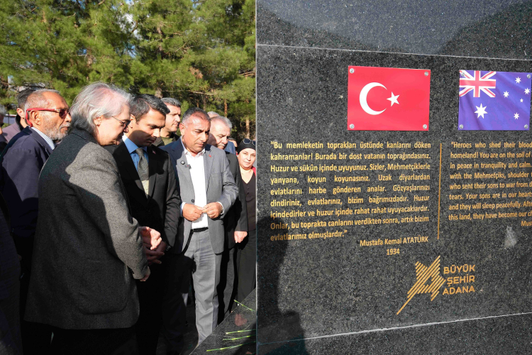 Adana Belemedik’te 1915’te ölen Anzak askeri için yapılan rölyef açıldı