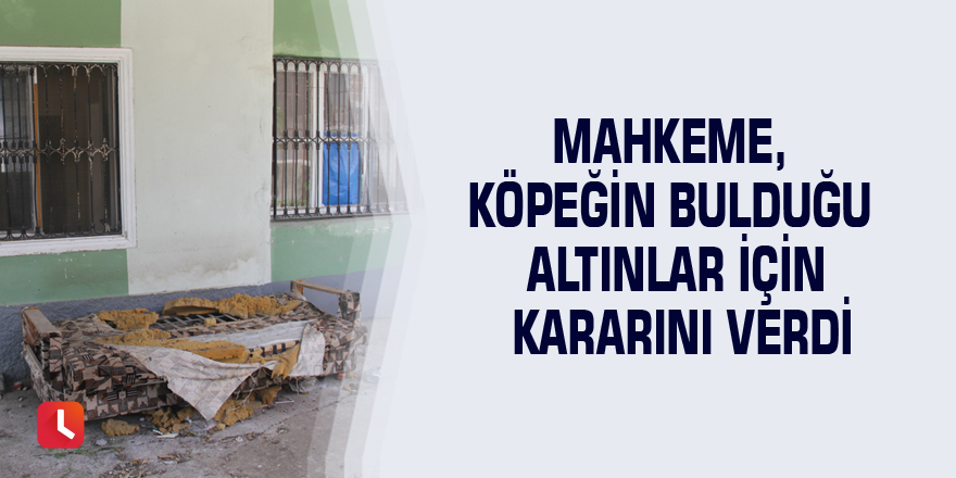 Mahkeme, köpeğin bulduğu altınlar için kararını verdi