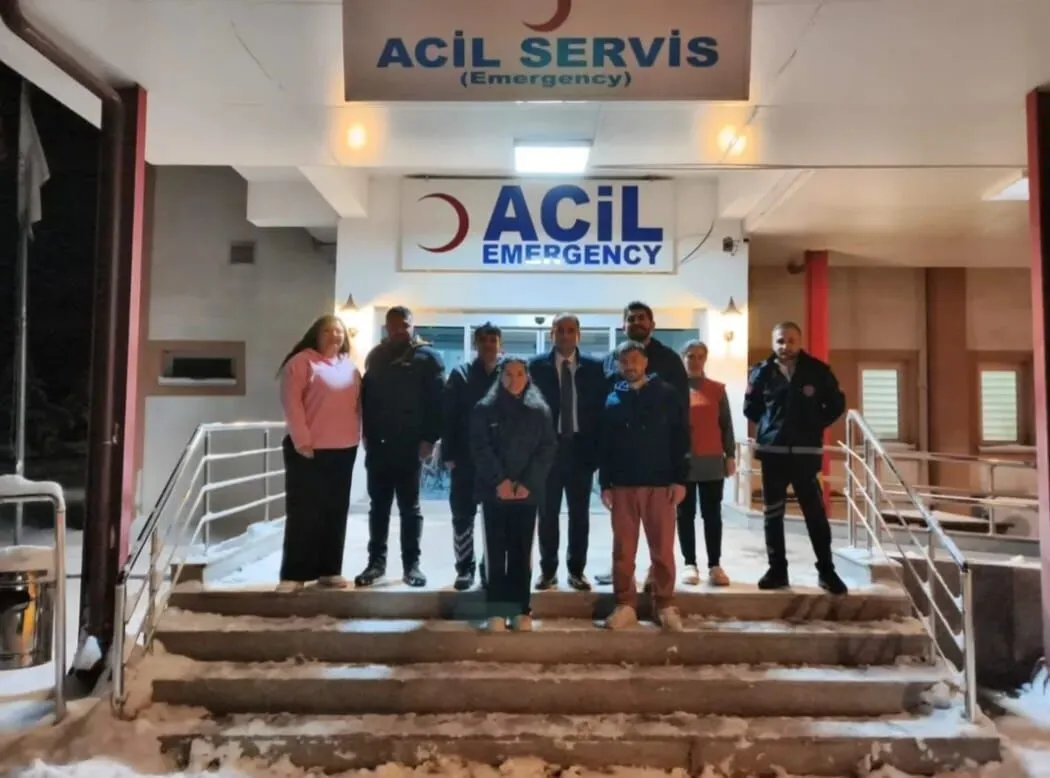 Kaymakam Emre Aydın’dan yılbaşı gecesi görevdeki ekiplere ziyaret