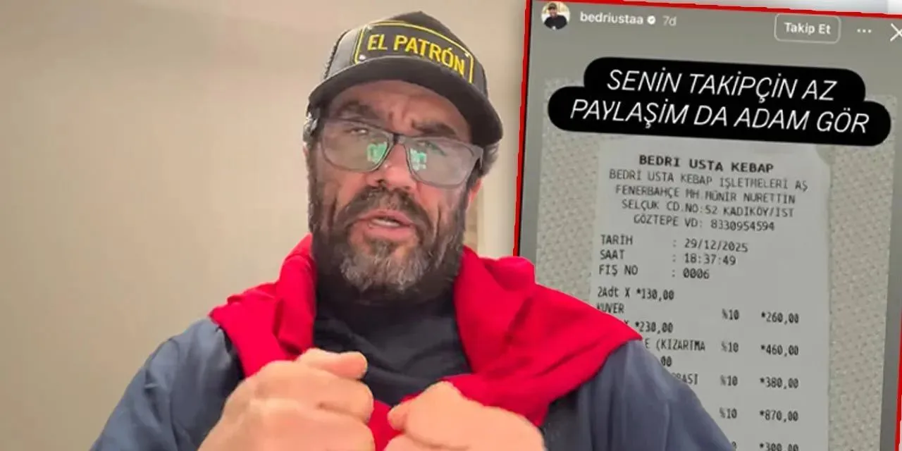 4 bin TL’lik adisyon tartışmasında Bedri Usta özür diledi