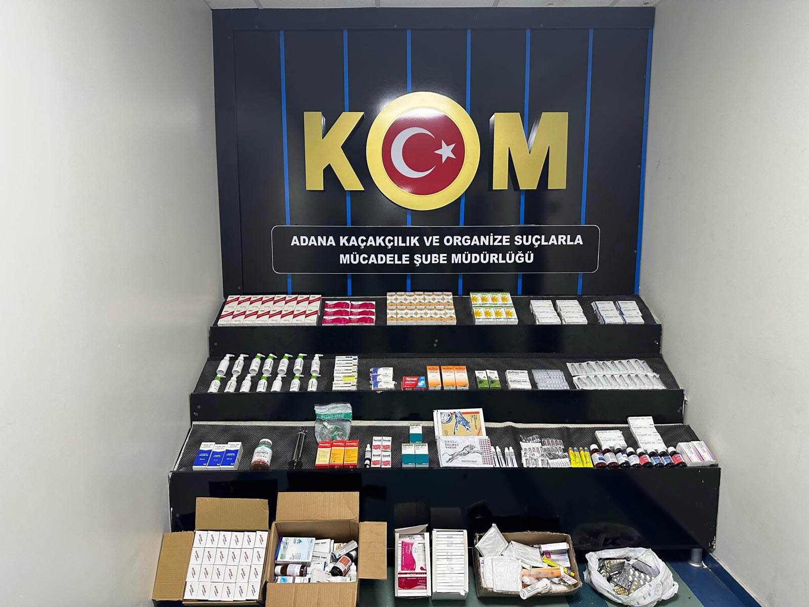 Adana’da 3 bin 264 kaçak ilaç ele geçirildi