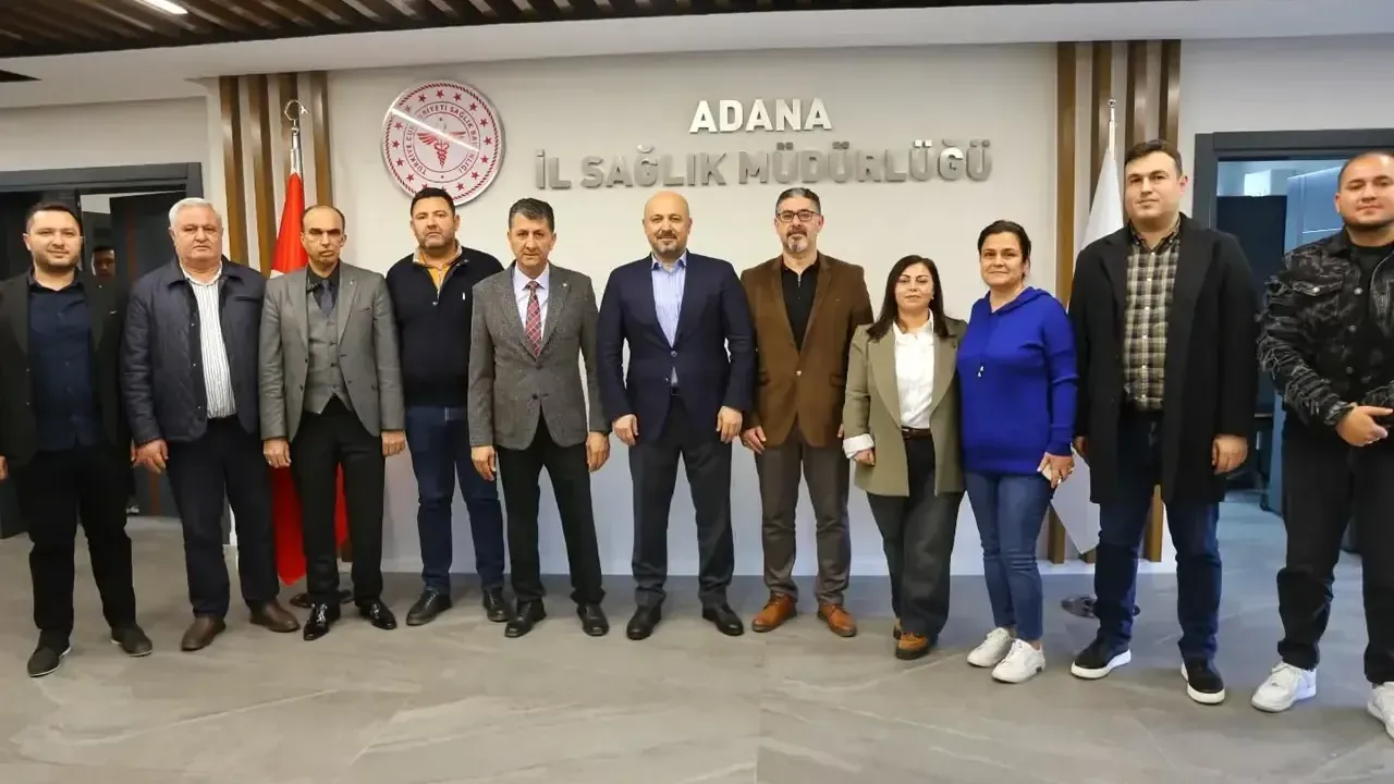 Türk Sağlık-Sen Adana Şubesi, İl Sağlık Müdürü Halil Nacar’ı ziyaret etti