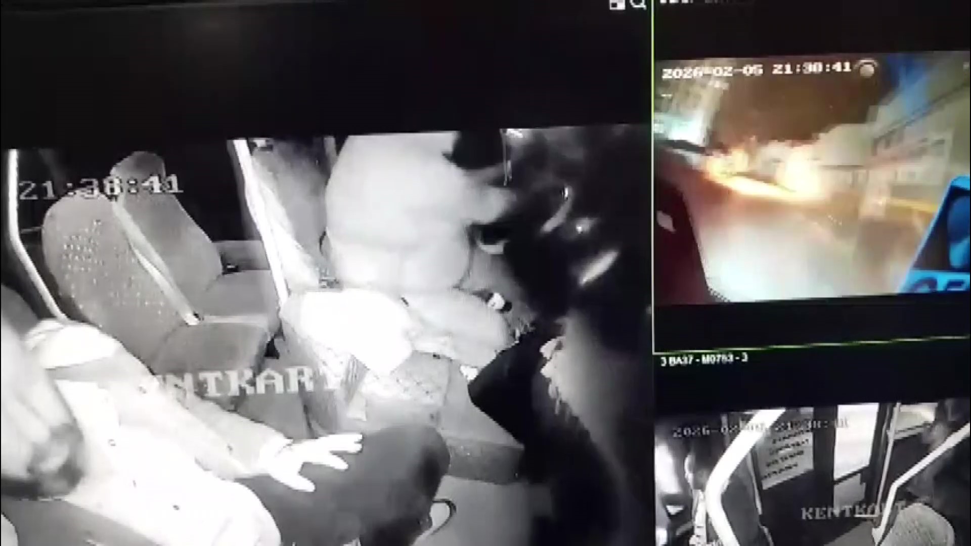 Yolcu minibüsü ile otomobil kafa kafaya çarpıştı