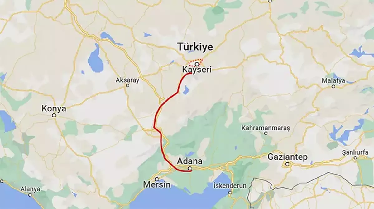 Adana-Kayseri arası 60 kilometre kısalabilir