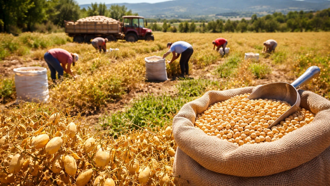 Kozan’da nohut üretimi patlama yaptı! Türkiye’nin ilk hasadı bu ilçeden