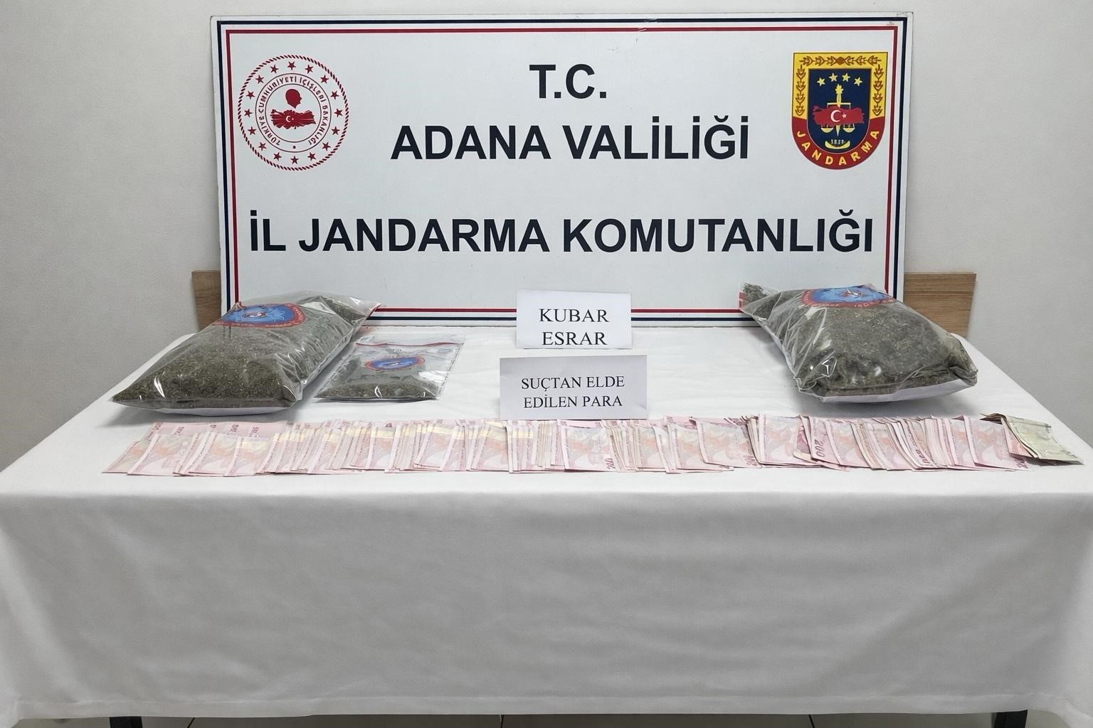 Adana'da 2 kilo esrar ele geçirildi, 1 kişi tutuklandı