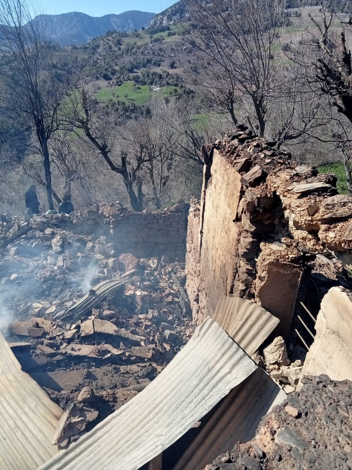 Yanan evden parasını kurtarmak isterken ağır yaralandı