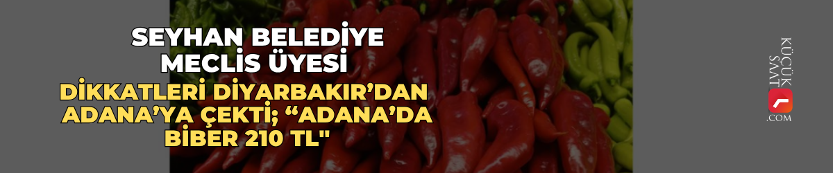 Seyhan Belediye Meclis Üyesi dikkatleri Diyarbakır’dan Adana’ya çekti; “Adana’da biber 210 TL''