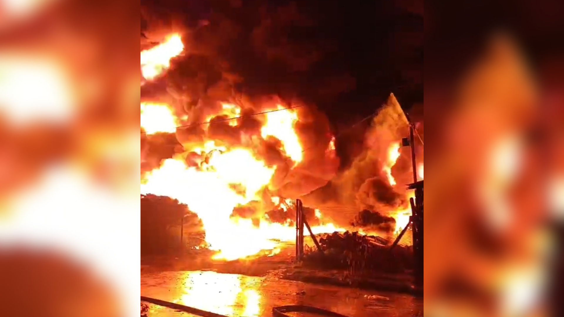 Sulama boruları alevlere teslim oldu