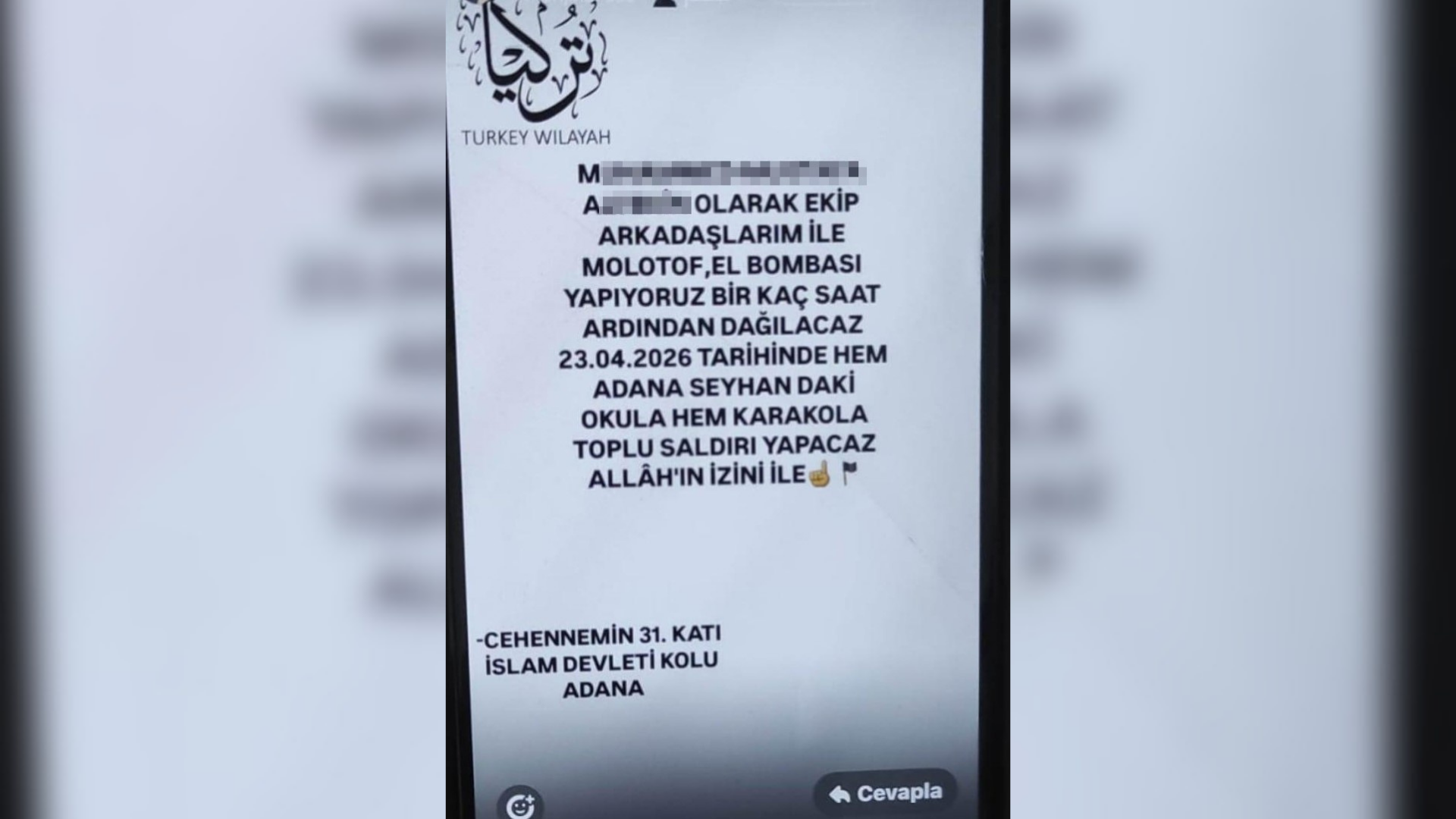 Sosyal medyadan "saldırı yapacağız" paylaşımına gözaltı