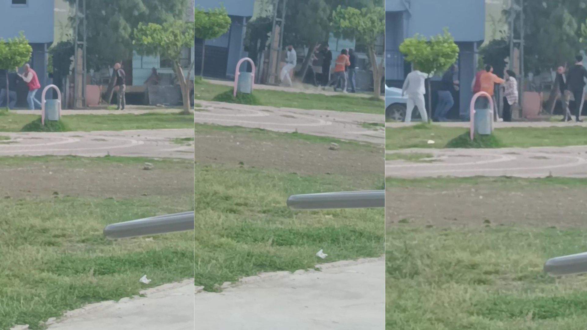 Seyhan’da sopalı ve tüfekli kavga kameraya yansıdı