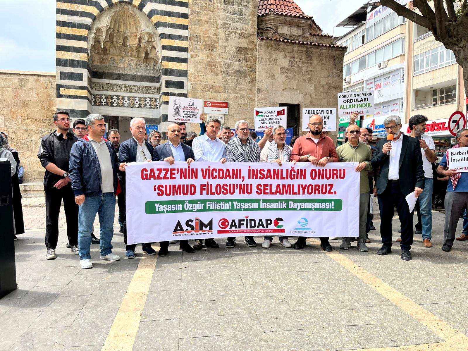 Adana'da STK'lardan İsrail'e "Sumud Filosu" tepkisi