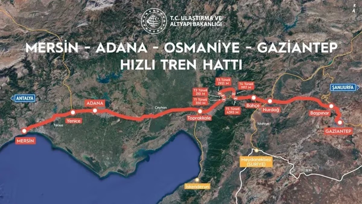 Mersin-Adana-Gaziantep hızlı tren hattının açılış tarihi netleşti