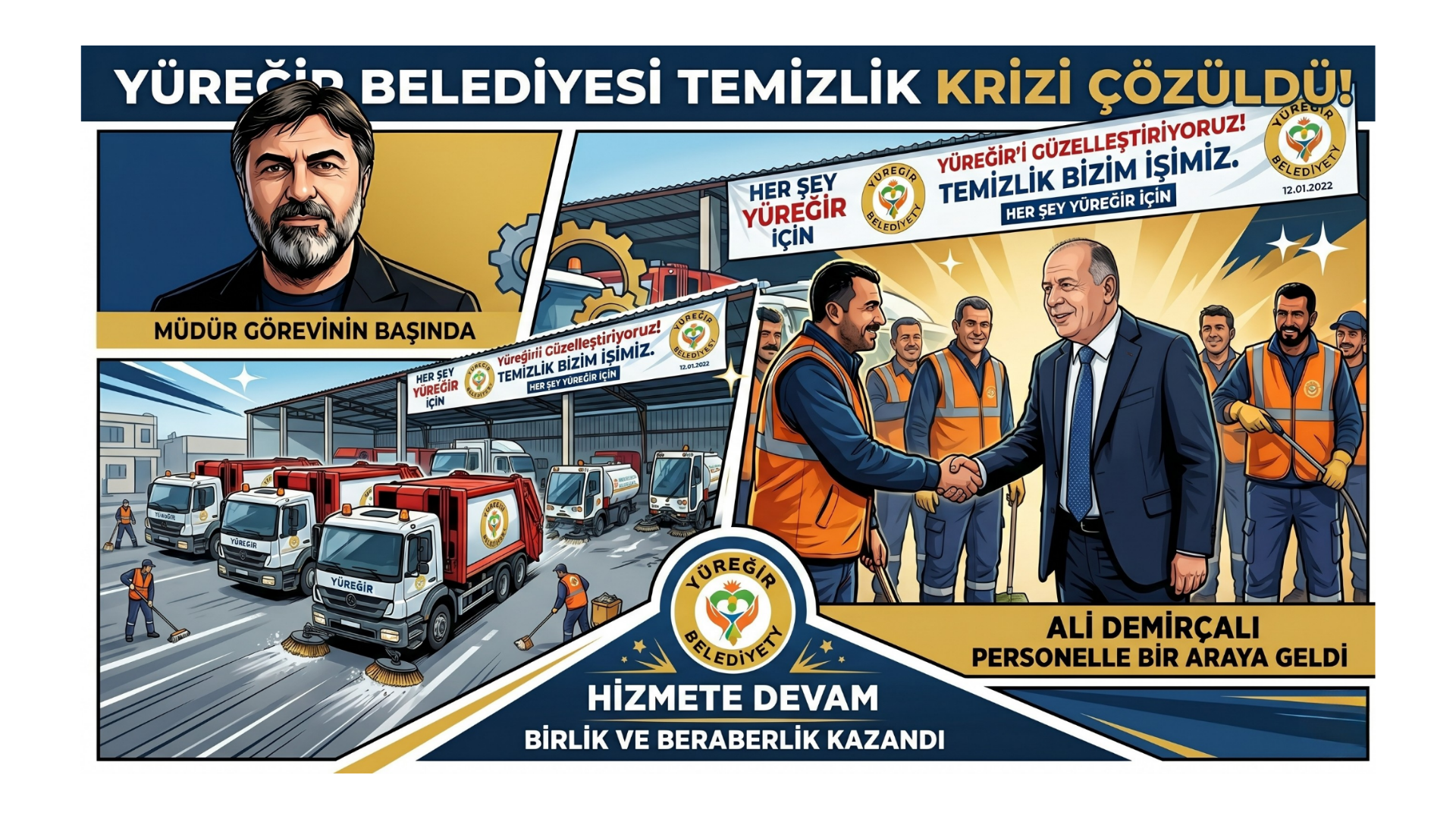 Yüreğir Belediyesi’nde temizlik krizi çözüldü