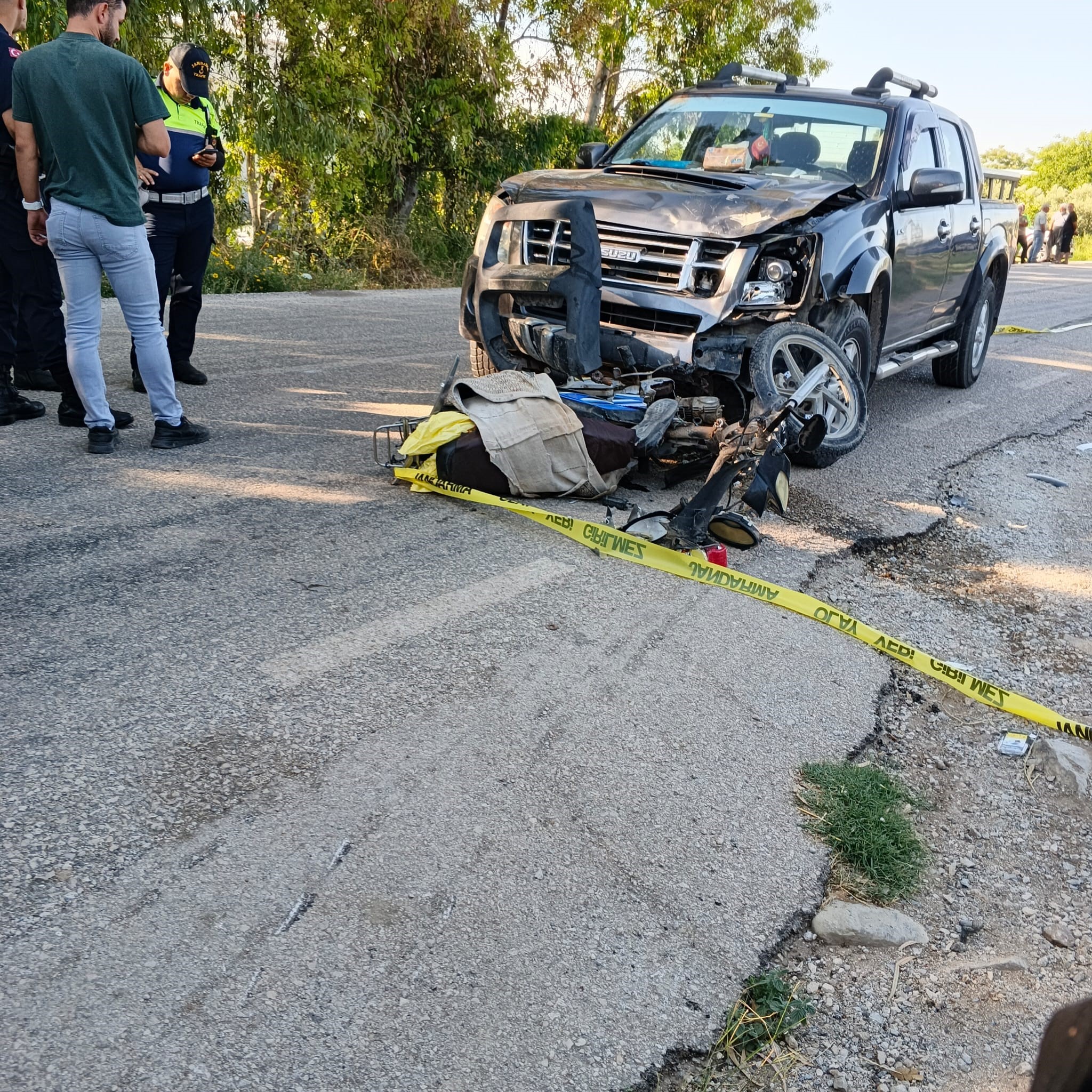 82 yaşındaki motosiklet sürücüsü kazada hayatını kaybetti