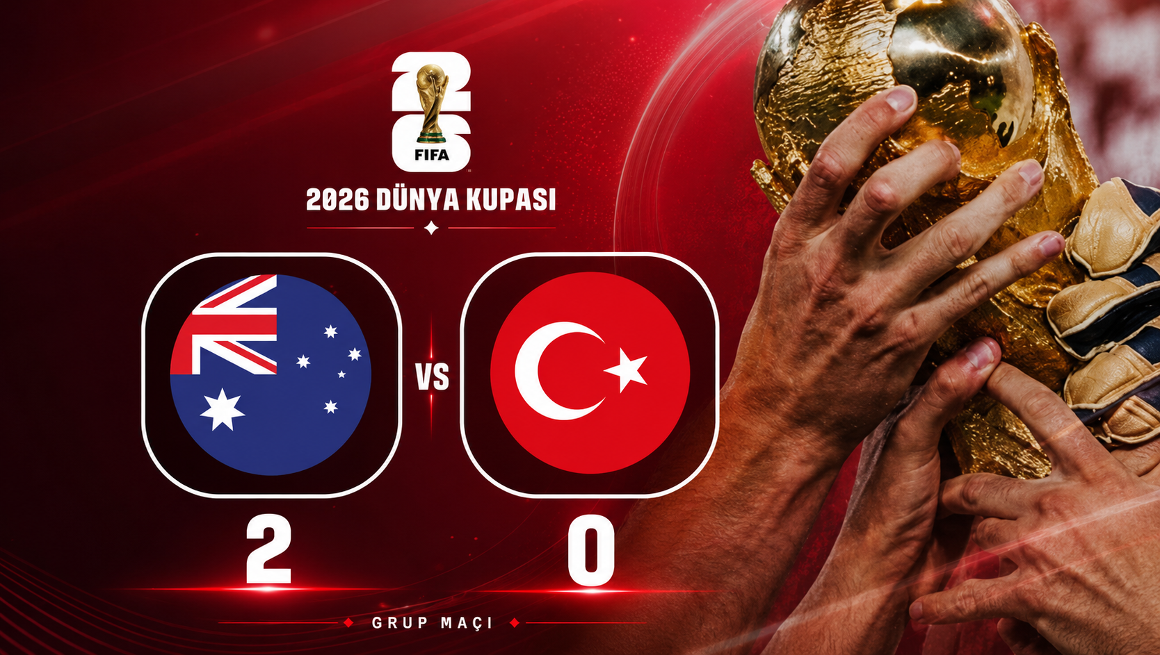 A Milli Takımımız turnuvaya kötü başladı: Avustralya 2-0 Türkiye