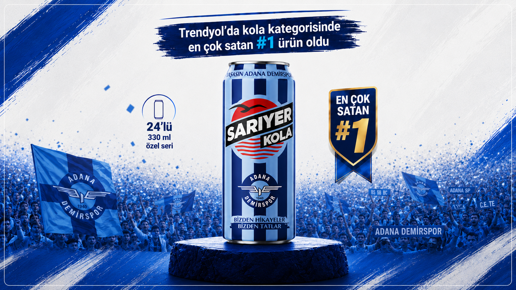 Adana Demirspor’a özel Sarıyer Kola, Trendyol’da zirveye çıktı