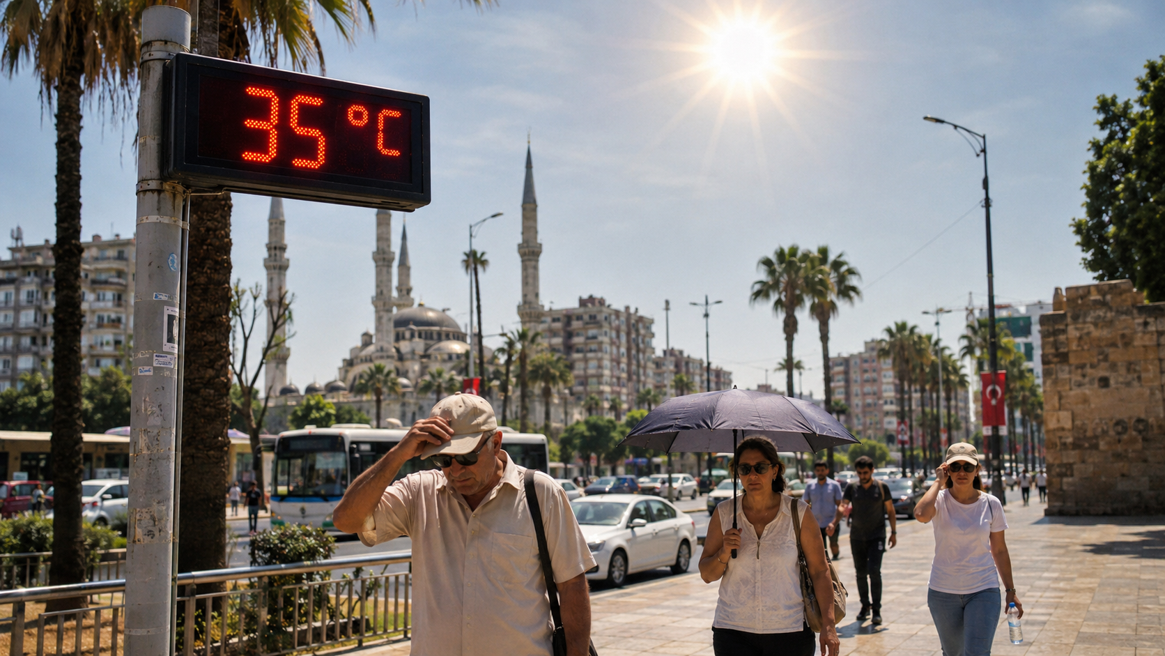 Adana’da bunaltıcı sıcaklar başladı