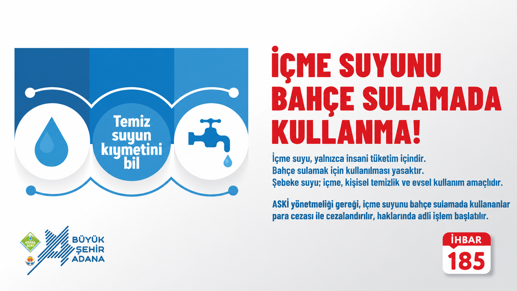ASKİ’den bahçe sulama uyarısı