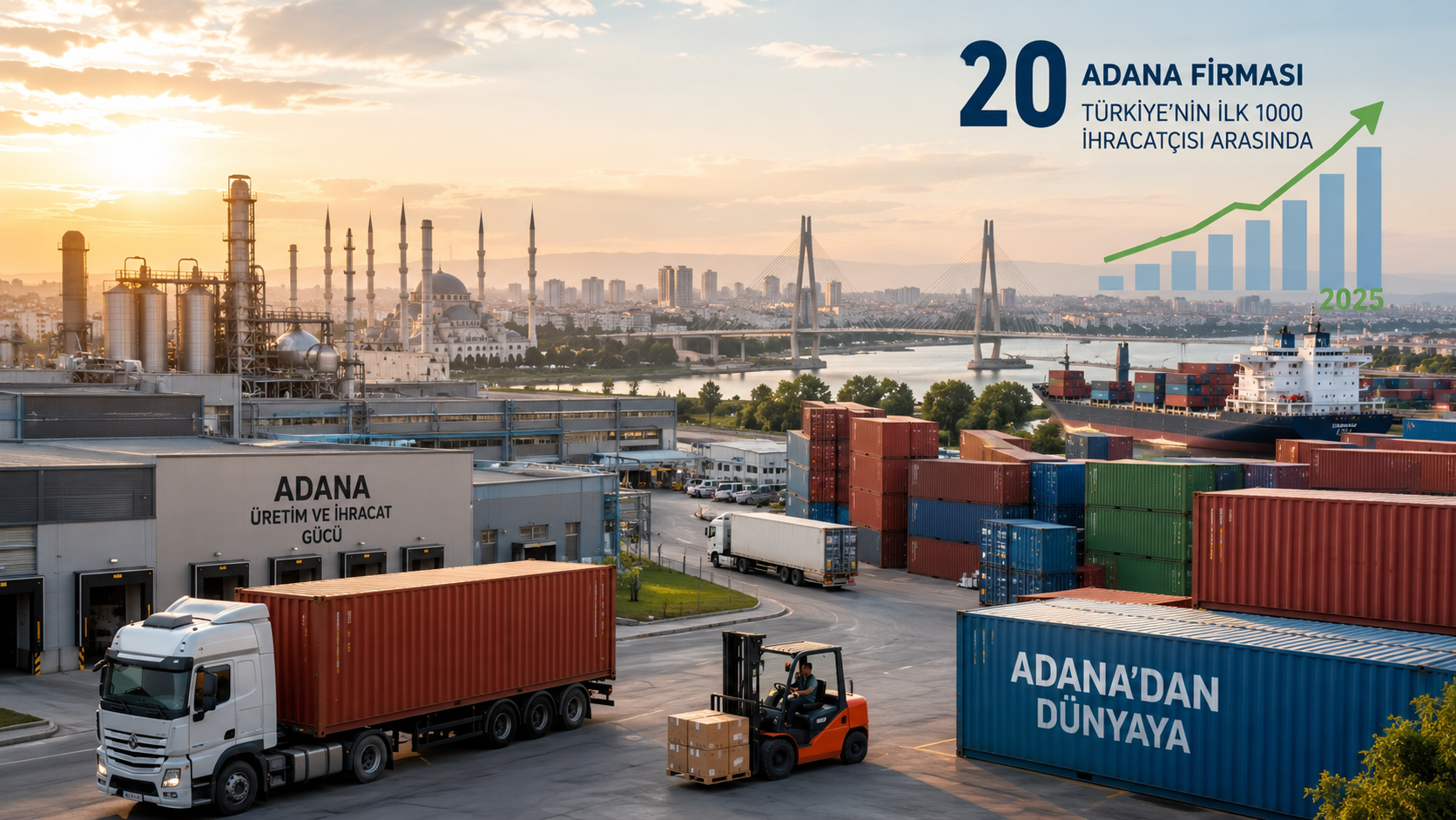 Adana’dan 20 firma Türkiye’nin ilk 1000 ihracatçısı arasında