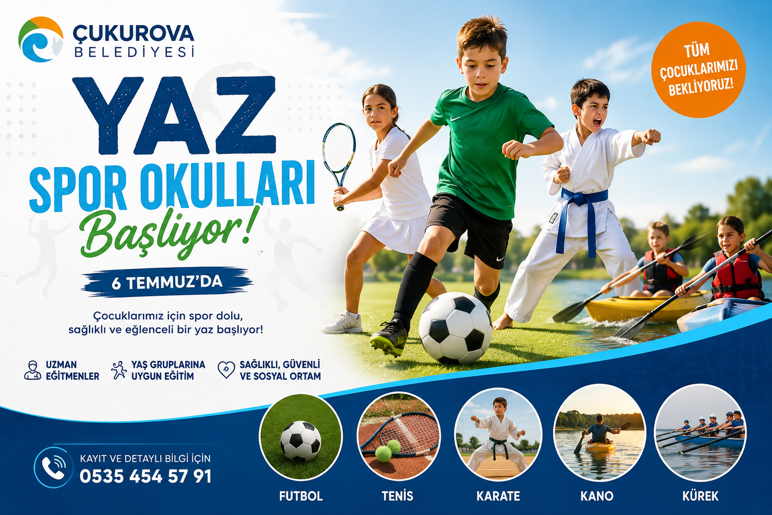 Çukurova’da Yaz Spor Okulları 6 Temmuz’da başlıyor
