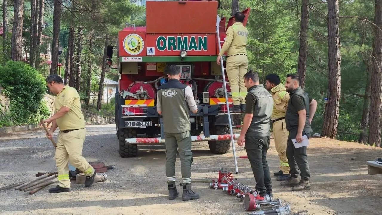 Adana’da orman yangınlarına karşı ekipler sahada denetlendi