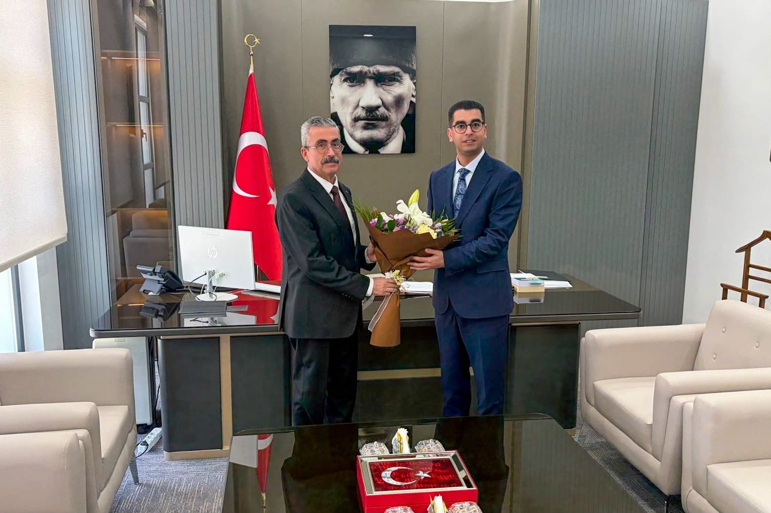 Ali Bedrettin Karataş’tan Kaymakam Ozan Onu’ya hayırlı olsun ziyareti