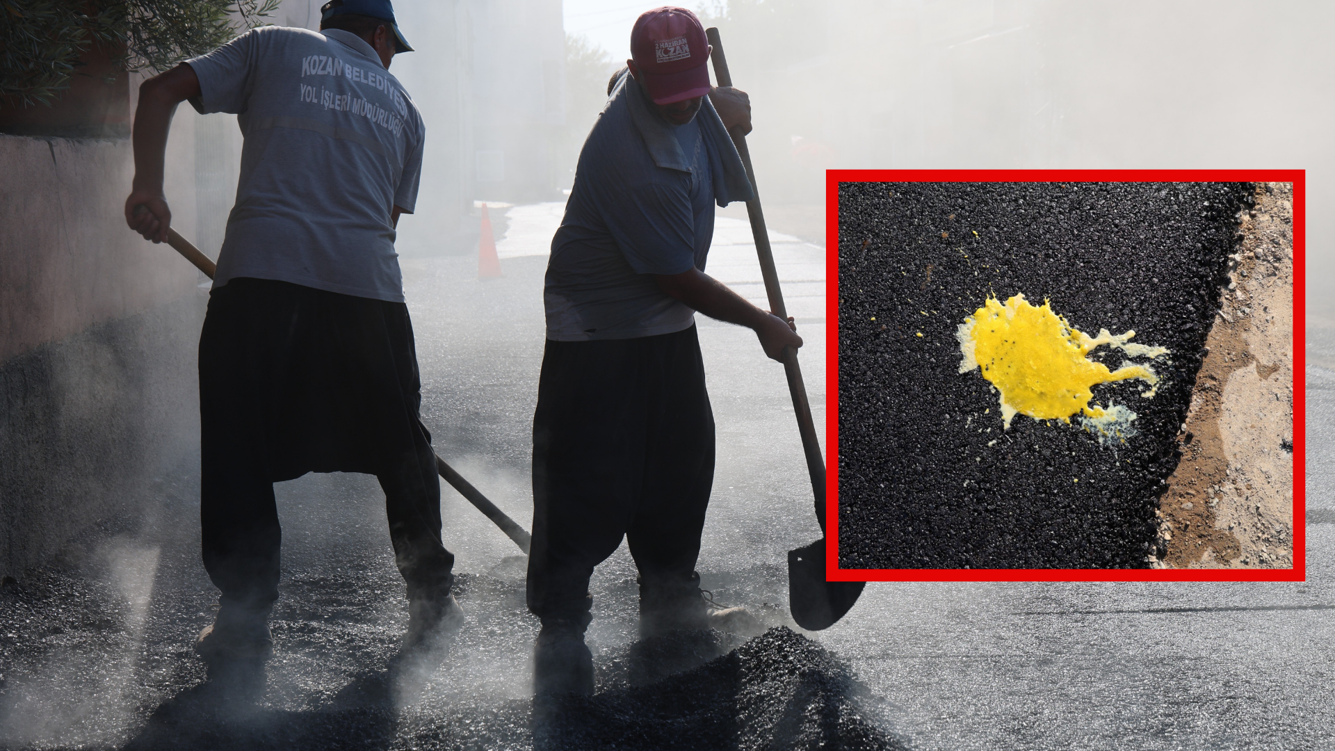 Adana’da sıcağın boyutu: Asfaltta yumurta pişti