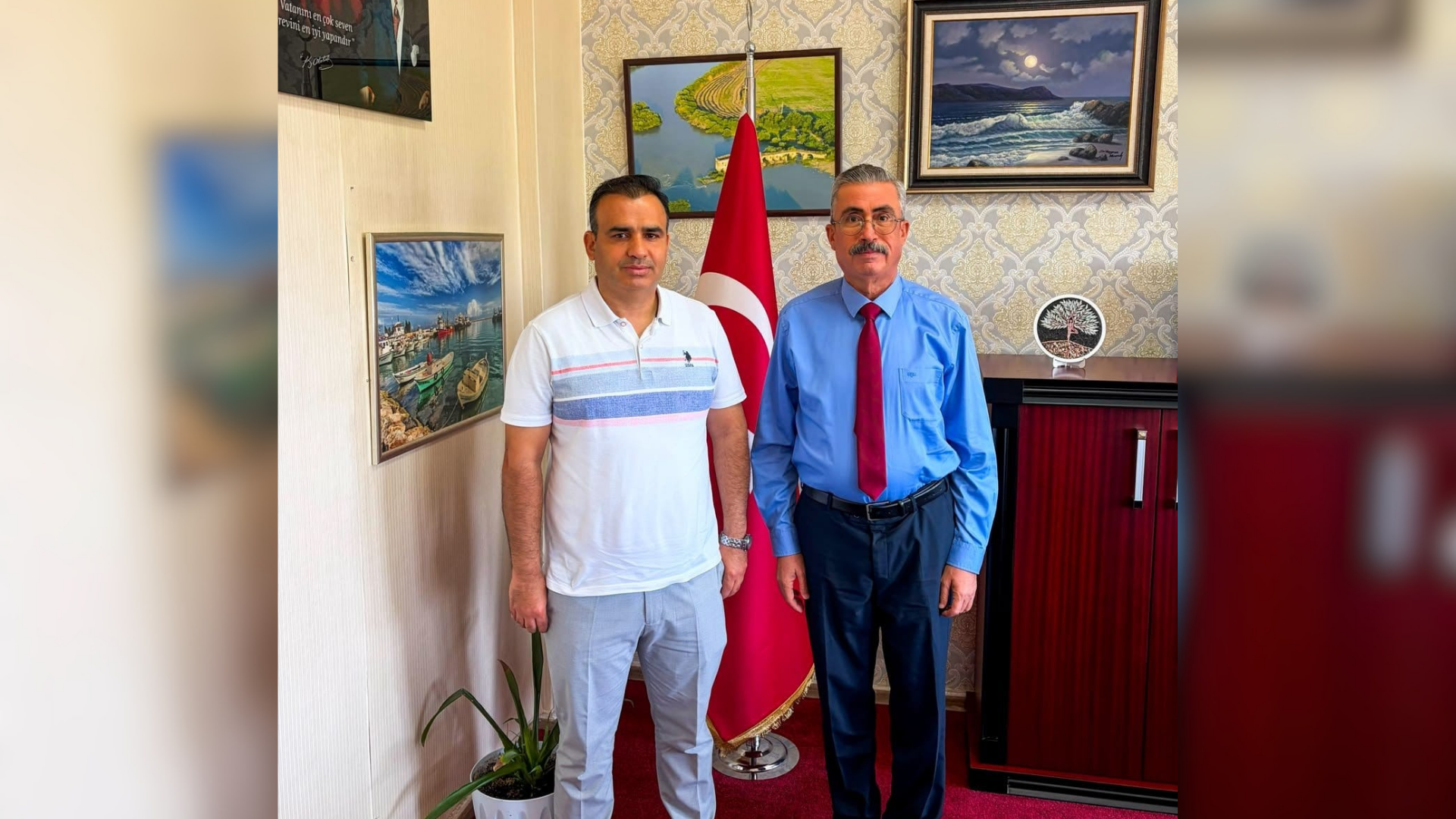 Tayini çıkan Emniyet Amiri Çetinkıran’dan Başkan Karataş'a veda ziyareti