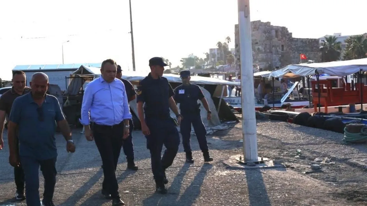 Kaymakam Papaker’den liman sahasında inceleme