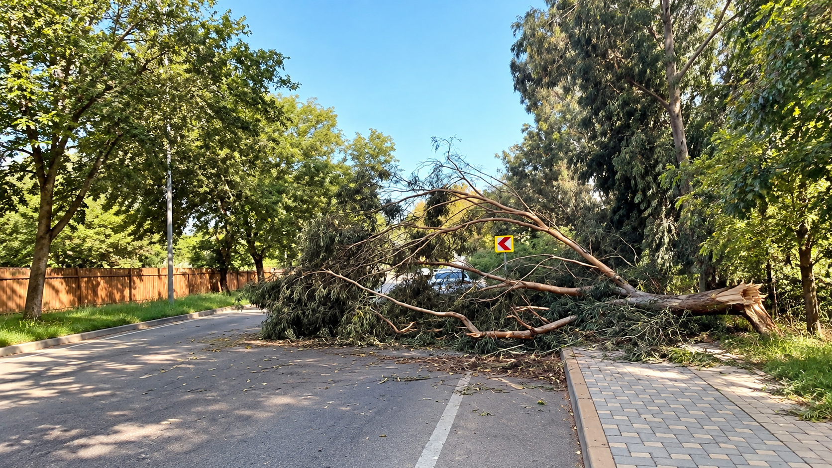 Seyhan’da devrilen ağaç yolu kapattı: Trafik kısa süreli aksadı