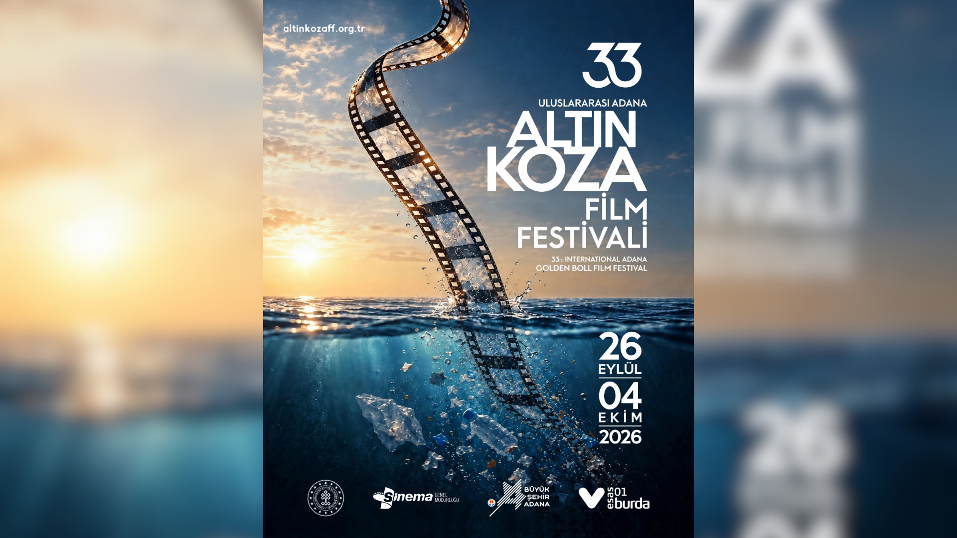 Altın Koza Film Festivali'nin bu yılki görsel tasarımı sudaki mikroplastik kirliliğine ışık tutuyor
