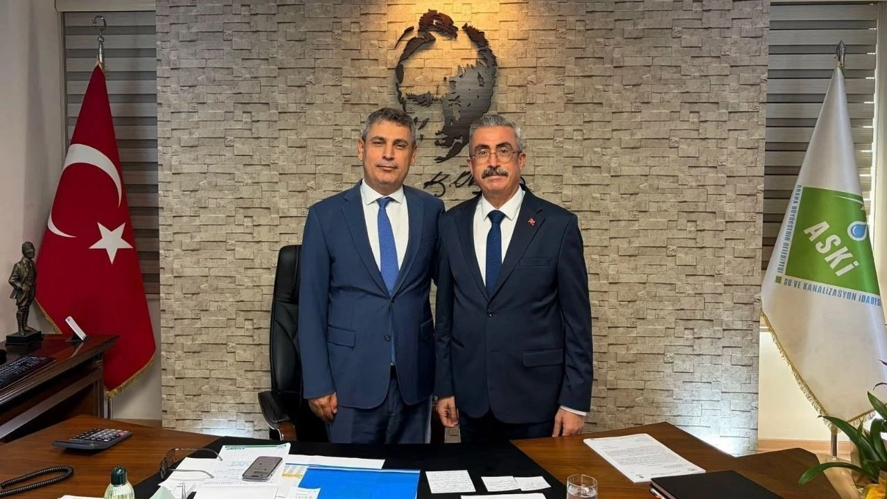 Karataş Belediye Başkanı Ali Bedrettin Karataş’tan ASKİ Genel Müdürü Emrah Kaplan’a ziyaret