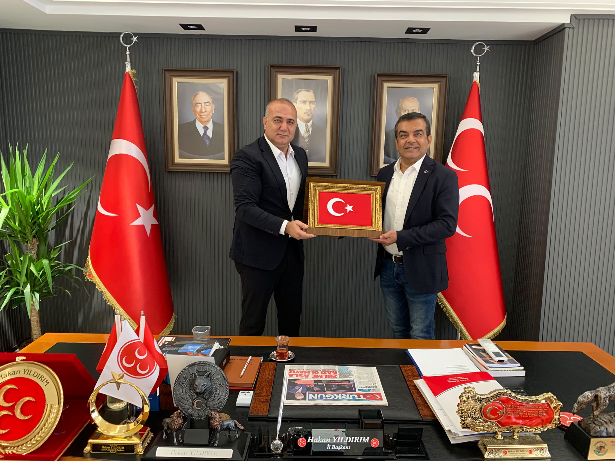 Mustafa Vursavuş’tan MHP Adana İl Başkanı Hakan Yıldırım’a ziyaret