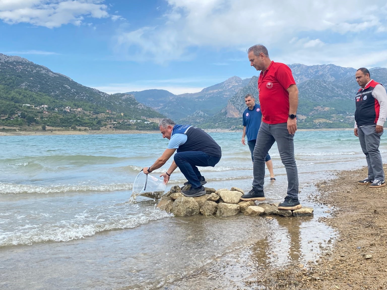 Kozan’da 665 bin sazan yavrusu baraj ve göletlere bırakıldı