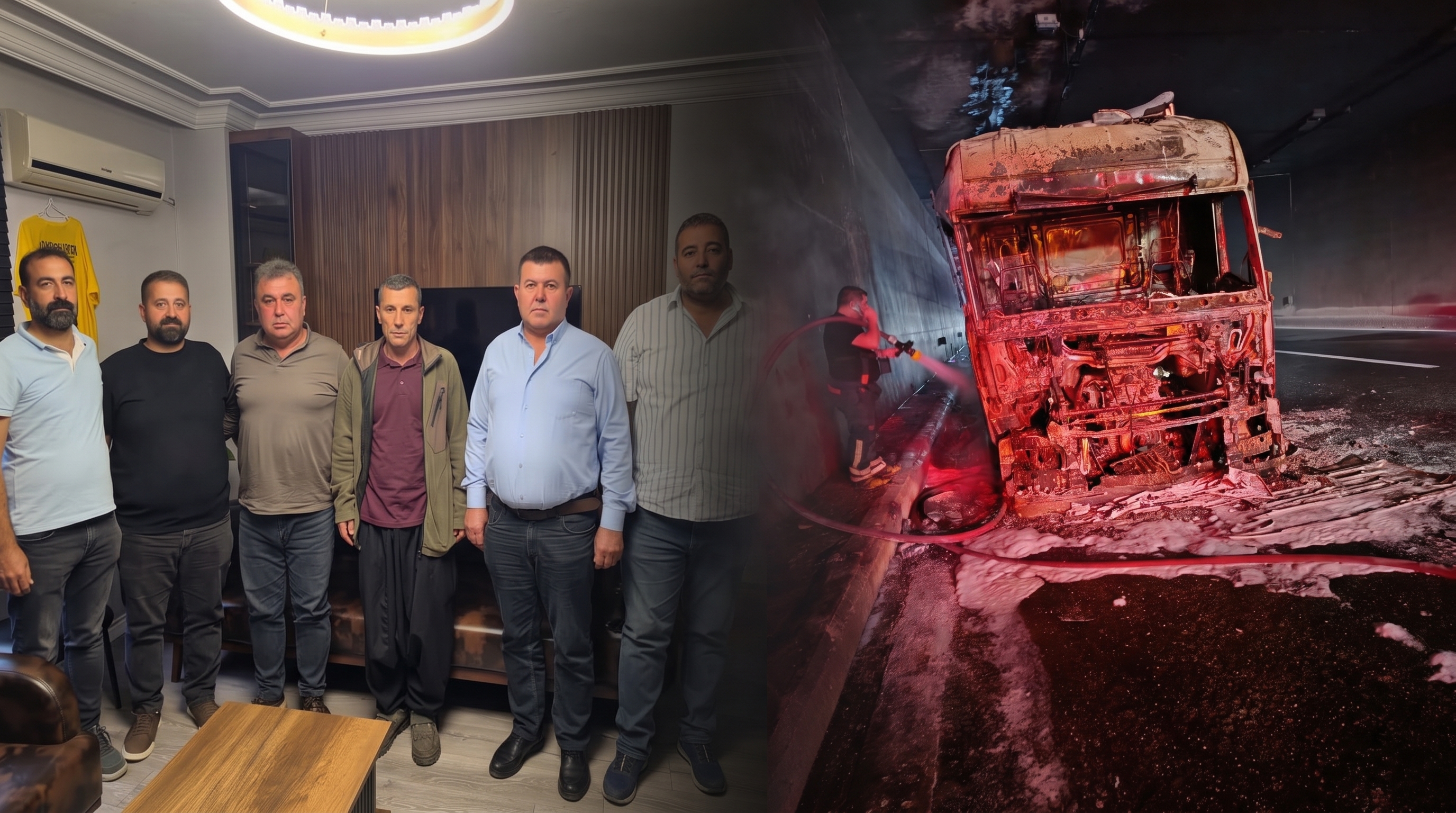 Tırı yanan nakliyeci için yardım kampanyası başlatıldı