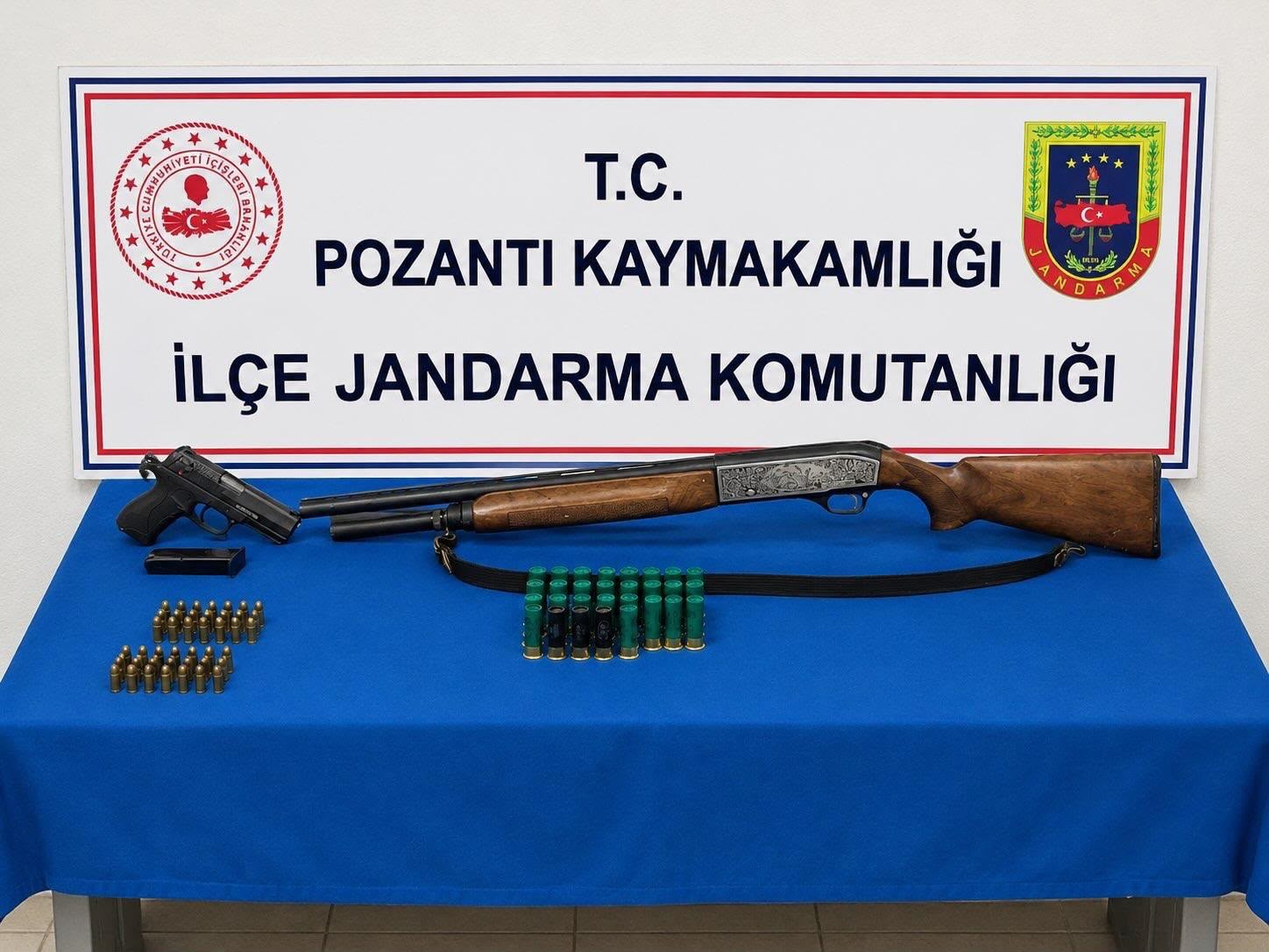 Pozantı’da jandarma operasyonu: Silah, mühimmat ve uyuşturucu ele geçirildi