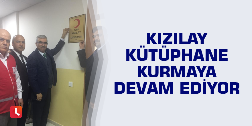 Kızılay kütüphane kurmaya devam ediyor