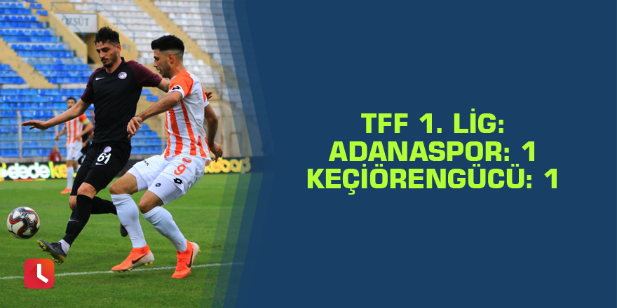TFF 1. Lig: Adanaspor: 1 Keçiörengücü: 1