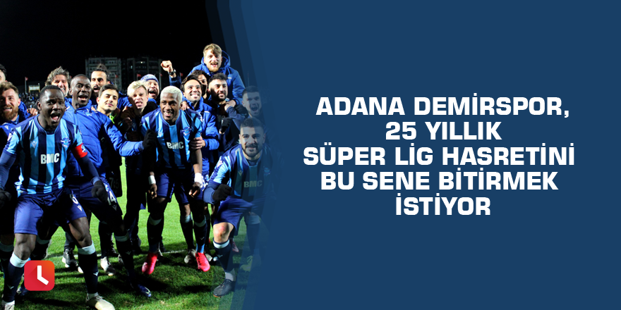 Adana Demirspor, 25 yıllık Süper Lig hasretini bu sene bitirmek istiyor