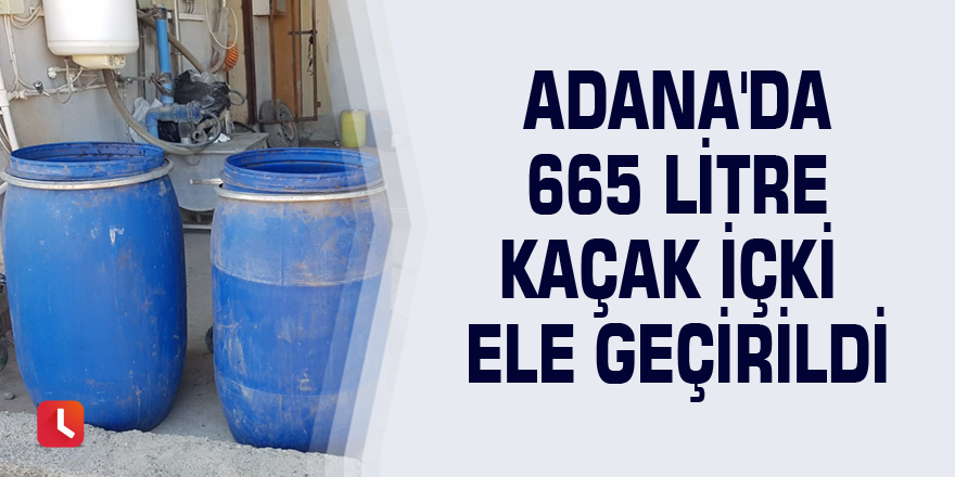 Adana'da 665 litre kaçak içki ele geçirildi