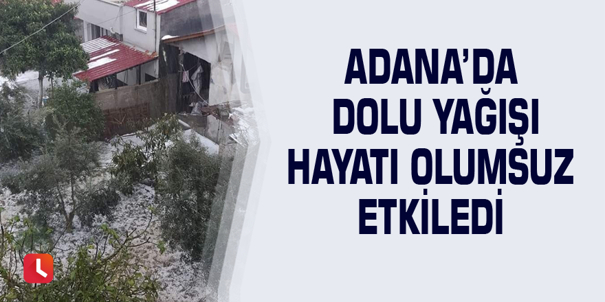 Adana’da dolu yağışı hayatı olumsuz etkiledi