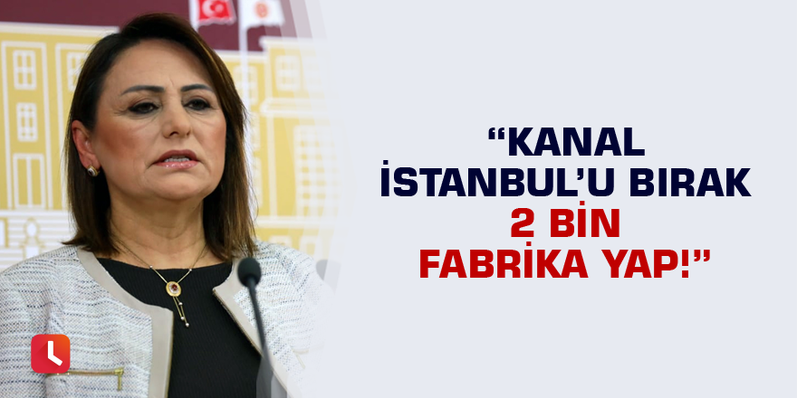 “Kanal İstanbul’u bırak 2 bin fabrika yap!”